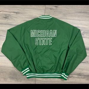 Vintage Michigan State Varsity Satin Jacket XL